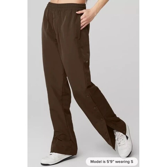Alo Yoga Unisex Legend Snap Pant Espresso Size XS/S  Relaxed Straight leg - Picture 1 of 14
